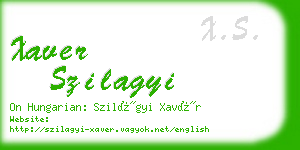 xaver szilagyi business card